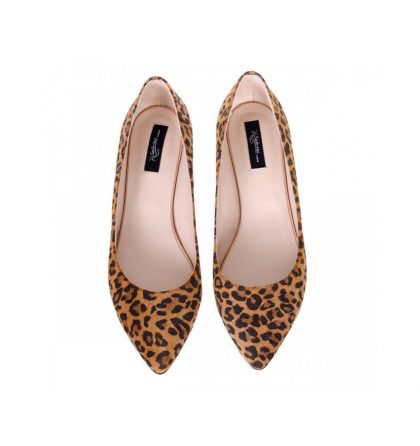 Balerini dama varf ascutit piele animal print