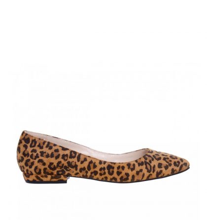 Balerini dama varf ascutit piele animal print