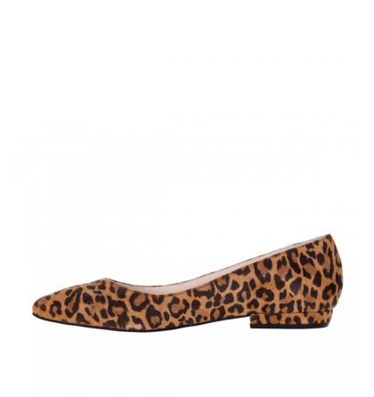 Balerini dama varf ascutit piele animal print