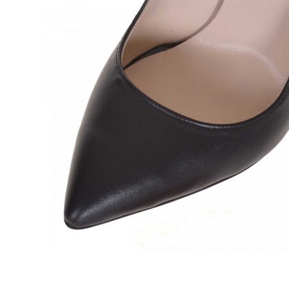 Pantofi negri stiletto piele naturala funda