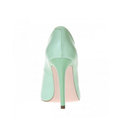 Pantofi verde menta stiletto din piele naturala