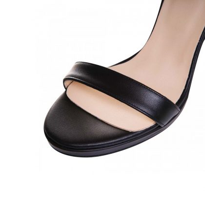 Sandale inalte negre piele naturala