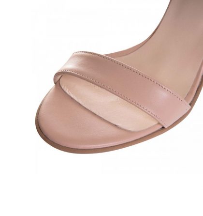 Sandale elegante nude din piele naturala